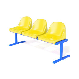 Скамейка для запасных игроков 3 места (Многоместные секции)