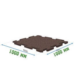 Резиновое покрытие 1000x1000x15мм Puzzle - Pool